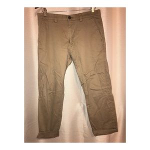 Slim pants beige color.